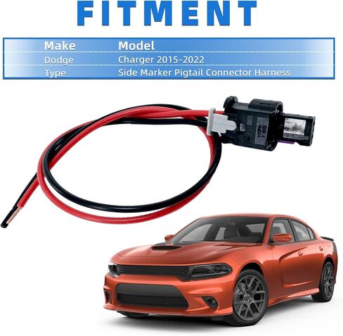 الجانب علامة ضفيرة موصل تسخير يناسب ل شاحن دودج 2015-2022 الجانب الذيل ضوء علامة الأسلاك موصل التوصيل كابل (2 حزمة) in Kuwait