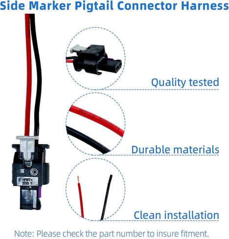 الجانب علامة ضفيرة موصل تسخير يناسب ل شاحن دودج 2015-2022 الجانب الذيل ضوء علامة الأسلاك موصل التوصيل كابل (2 حزمة) in Kuwait
