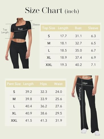 ملابس Ekaliy مكونة من قطعتين للنساء كاجوال برقبة مربعة وبنطلون مضلع طقم رياضي لليوجا in Kuwait