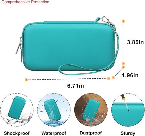 Carrying Case for Polaroid Hi-Print + Paper Bundle- 2nd Generation Bluetooth Connected 2x3 Pocket Photo Dye-Sub Printer, Photo Printer Travel Storage Cover Protective Bag, Green+Inside Green in Saudi Arabia