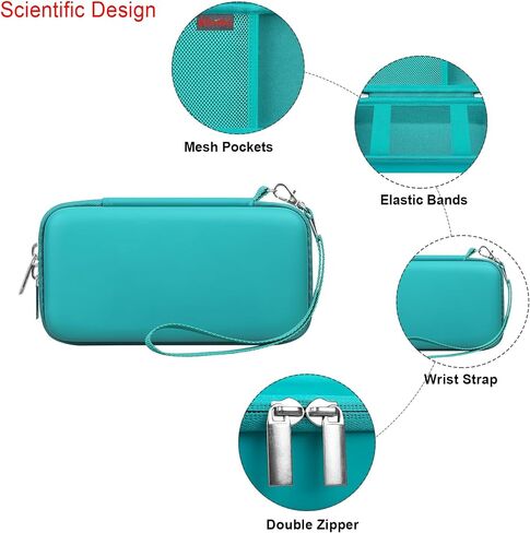 Carrying Case for Polaroid Hi-Print + Paper Bundle- 2nd Generation Bluetooth Connected 2x3 Pocket Photo Dye-Sub Printer, Photo Printer Travel Storage Cover Protective Bag, Green+Inside Green in Saudi Arabia