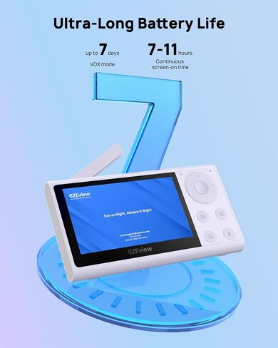 Video Baby Monitor, 2K WiFi Baby Camera Via Screen and App Control,Indoor Pet Camera,Night Vision,Lullabies,Cry Detection,Motion Detection,Temp & Humidity Sensor,Two Way Talk (lvory White) in Saudi Arabia
