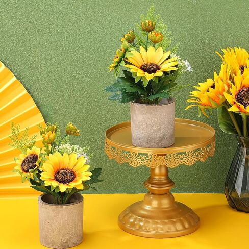 8 Pcs Artificial Sunflower Yellow Fake Sunflowers in Pots Sunflowers Artificial Flowers Sunflower Centerpieces for Tables Sunflowers Potted Plants for Home Bathroom Kitchen Shelf Decorations in Saudi Arabia