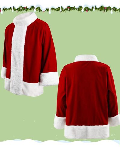 SHEJIZE عيد الميلاد زي الوحش الأخضر بدلة سانتا للبالغين زي سانتا زي سانتا مع قناع in Kuwait