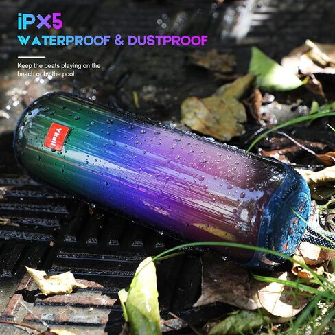 Bluetoooth Speaker, 20W Portable Wireless Speaker BT5.3, RGB Multi-Colors Rhythm Lights, TWS Pairing, 24H Playtime, IPX5 Waterproof supports FM Mode, TF, USB for Outdoor, Home, Party, Beach, Travel in Saudi Arabia