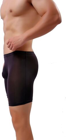 IKINGSKY Men's Long Leg Boxer No Ride Up Underwear Seamless Front Trunks Stretch Mens Underpanties Great for Sport in Saudi Arabia
