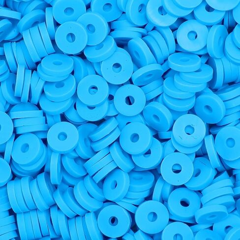 Bundooraking 2000+pcs Apple Green Clay Beads Bulk, Polymer Clay Beads for Bracelets Making, heishi Beads for Bracelets, Flat Beads (6mm). in Saudi Arabia