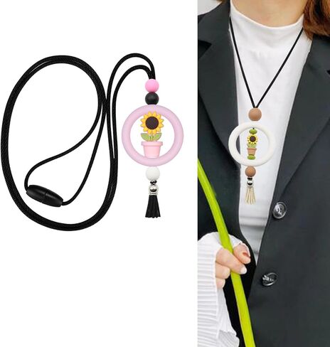 KFZDCG 16 قطعة حلقات خرز سيليكون مستديرة، 65 مم حلقات خرز سيليكون حلقة كبيرة من الخرز البؤري مع فتحتين لصنع المجوهرات DIY سلسلة مفاتيح معلقة الحلي in Kuwait