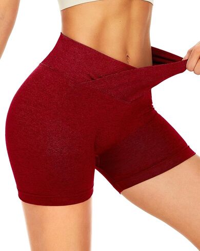 GILLYA Workout Shorts for Women 3.6" Scrunch Butt Lifting High Waisted Seamless Biker Shorts for Running Gym Yoga in Kuwait