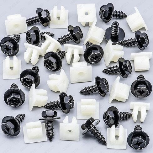 Rexka 20 Sets Bumper Cover Splash Shield Mud Guard Screw Bolt & Nylon Screw Grommet Nuts for Toyota Lexus 90159-60498 RAV4 Avalon Camry Highlander Prius ES300h GS350 in Saudi Arabia