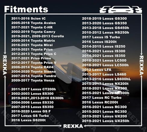 Rexka 20 Sets Bumper Cover Splash Shield Mud Guard Screw Bolt & Nylon Screw Grommet Nuts for Toyota Lexus 90159-60498 RAV4 Avalon Camry Highlander Prius ES300h GS350 in Saudi Arabia