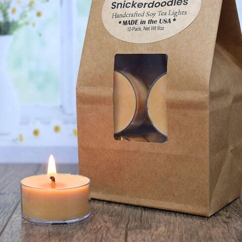 Very Vanilla Scented - 12 Pack - Scented Tealight Candles - Soy Beeswax Blend - Handmade in The USA - Candeo Candle - Food Scents in Saudi Arabia