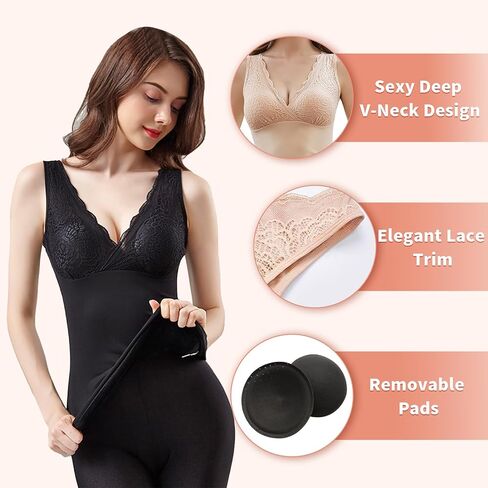 قميص داخلي نسائي أساسي من Ibeauti ملابس داخلية حرارية مبطنة بالصوف السميك in Kuwait