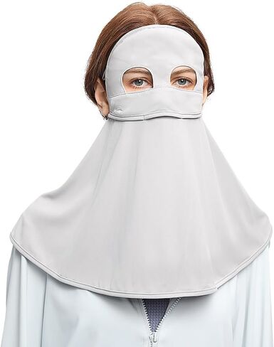 Full Face Cover UPF 50+ Women Bandanas with Ear Loops Summer Reusable SLF5M046T in Saudi Arabia