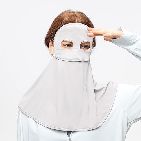 Full Face Cover UPF 50+ Women Bandanas with Ear Loops Summer Reusable SLF5M046T in Saudi Arabia