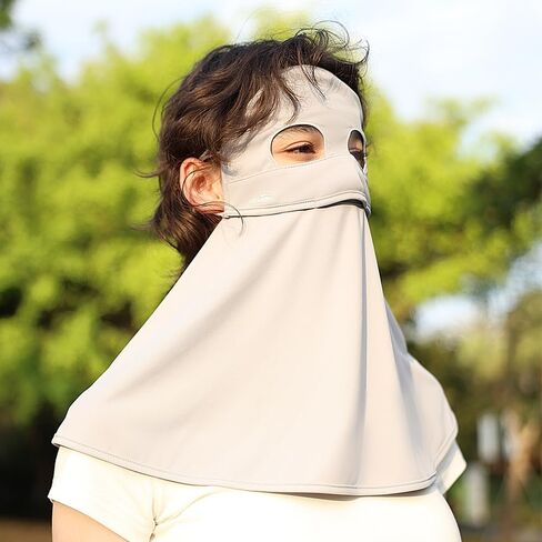 Full Face Cover UPF 50+ Women Bandanas with Ear Loops Summer Reusable SLF5M046T in Saudi Arabia