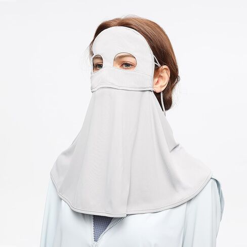 Full Face Cover UPF 50+ Women Bandanas with Ear Loops Summer Reusable SLF5M046T in Saudi Arabia