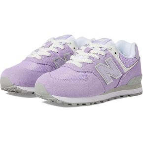 New Balance Kids 574 V1 70s Racing Lace-up Sneaker, Lilac Glo/Bright Lavender, 3 Wide US Unisex Little