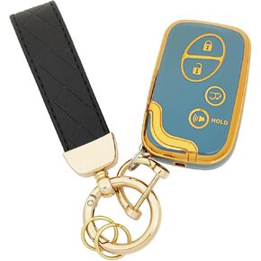TPU Protective Key Fob Cover Compatible with Lexus ES350 GS300 GS350 GS430 GS450h ISC IS250 IS350 LS460 LS600h CT200h LX570 RX350 Key Fob HYQ14AAB HYQ14AEM HYQ14ACX (Black)