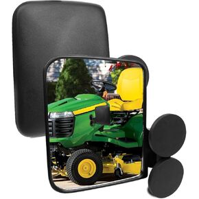 Universal Magnetic Tractor Mirrors With Strong Magnets Compatible with Riding Mower Tractors Dozers Snowplow UTV, No-Drilling Magnet Side Mirrors Fit for Mahindra Kubota John Deere