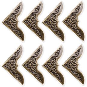 SING F LTD 100PCS Books Corner Protector Metal Bronze Book Corner Edge Cover Books Decorative Accessories Vintage Books Decoration for Scrapbook Photo Album Notebook