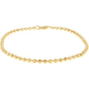 Italian Crafted 2.4MM 7 Inches Bead Bracelet Jewelry For Women & Girls in 14k Gold Over Sterling Silver, Gift Jewelry for Her, Teen