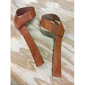 Closed Loop Leather Weight Lifting Straps Made in the USA