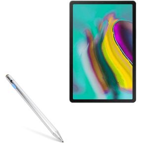قلم BoxWave متوافق مع Samsung Galaxy Tab S5e Wi-Fi - قلم AccuPoint Active Stylus، قلم إلكتروني مع طرف فائق الدقة لجهاز Samsung Galaxy Tab S5e Wi-Fi - فضي معدني