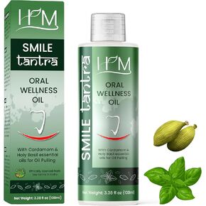 Smile Tantra Oil Pulling with Clove & Fennel Essential Oils for Oral Health, Healthy Teeth & Gums, Alcohol Free Mouthwash, Teeth Whitening, for Dry mouth, Bad Breath & Freshens Mouth- 8.45 FL Oz