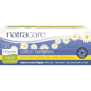 Natracare Organic Cotton Tampon Regular 20 Count (6 Pack)