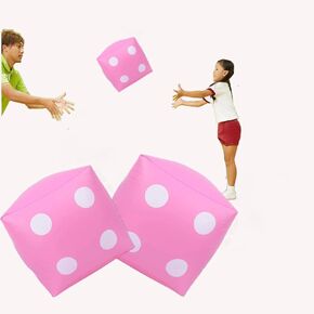 Inflatable Dice, Giant Inflatable Dice Portable Indoor Outdoor Party Activities Supplies Prop Game Toy(Pink) Giant Inflatable Dice