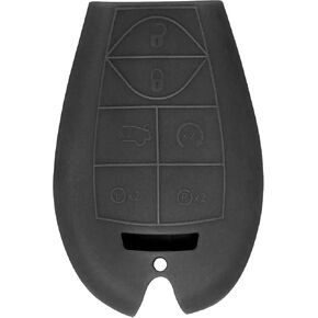 Keyless2Go Replacement for New Silicone Cover Protective Case for Select Dodge Chrysler Jeep Remote Key Fobiks - Black