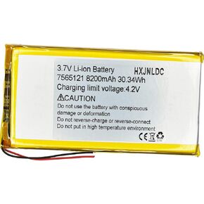 DC 3.7V 8200mah 7565121 rechargeable lithium polymer replacement battery for DIY 3.7-5V electronic product, mobile energy storage power supply