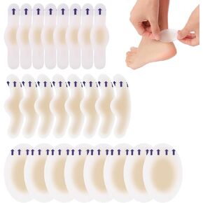 Blister Bandages for Feet,24 Pcs Blister Pads,High Heel Comfort Pads,Back Heel Cushion Pads,Gel Heel Protectors,3 Different Sizes.
