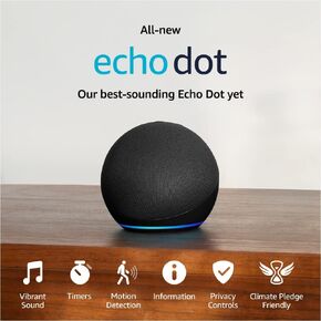 Certified Refurbished Echo Dot (5th Gen, 2022 release) | With bigger vibrant sound, helpful routines and Alexa | Deep Sea Blue