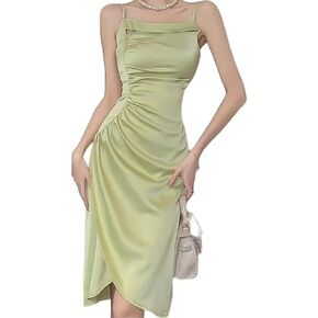 L'ouve Women's Summer Going Out Casual Elegant Party Dresses Elegant Sleeveless Mock Neck Cocktail Party Maxi Dresses 2024