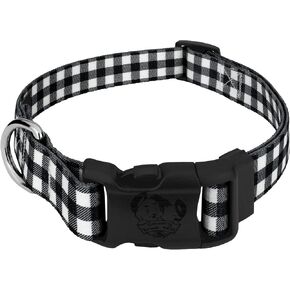 Country Brook Petz - Deluxe Blue and Green Plaid Dog Collar - Made in The U.S.A. - Plaid and Argyle Collection Featuring Charming Designs (1 Inch, Large)