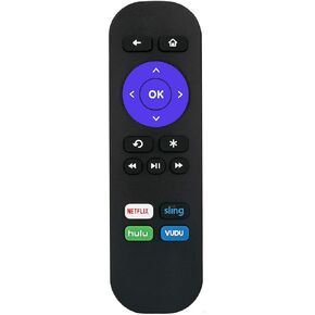 New RC108 Remote with Netflix Sling Hulu Vudu Channel Keys Streaming Boxes Compatible with Roku LT Roku HD, XD, XDS Roku N1 Roku 1 Roku 2 Roku 2 HD, XD, XS Roku 3 Roku Express Ro