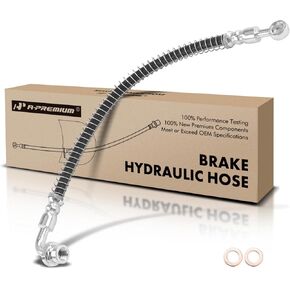 A-Premium Rear Driver or Passenger Outer Brake Hydraulic Hose Compatible with Select Mitsubishi Models - Lancer 2003 2004 2005 2006, 2.0L - Replace# MR569890