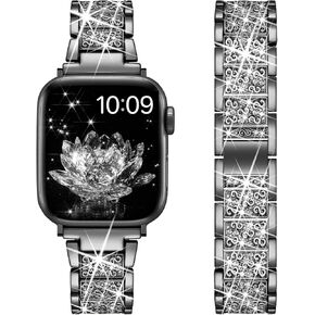 YGTIECS Compatible with Apple Watch Band 38mm 40mm 41mm women, Dressy Apple Watch Band Bling Diamond, Lightweight and Easy Adjustable Bracelet for iWatch band Series SE 7 6 5 4 3 2 1