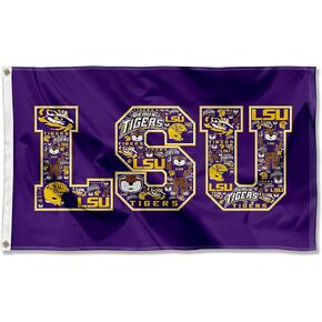 Louisiana State LSU Tigers Mosaic Large Grommet Banner Flag