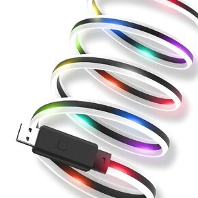Led Light Up Type C Cable Color Changing USB A to USB C Charger Cord, Lighted Up LED Charger Cable Glowing Charging Cord with 17 Lighting Modes for Samsung Galaxy S21 S20 S10/S9/Note 20/10/9/8 (3ft)
