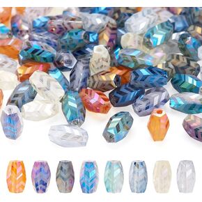 Craftdady 100Pcs Faceted Rondelle Glass Beads 6-8mm Clear Crystal Beads Loose Round Spacer Beads for DIY Crafts Earrings Bracelets Jewelry Making Supplies Wind Chimes