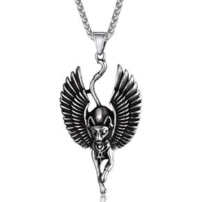 ChainsProMax Men Stainless Steel Ankh Cross Necklace, Egyptian Jewelry-Send Gift Box