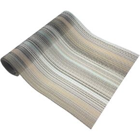 Aothpher PVC Heat-Resistent Multi-Color Oblong Table Runner Woven Vinyl Non-Slip for Dining Table, Approx 12" x70“