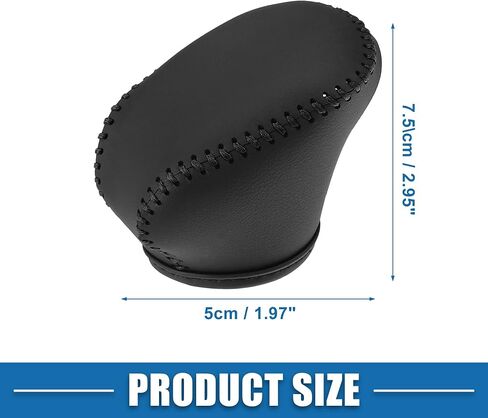 Automatic Gear Shift Knob Cover Sheath Transmission Boot Shift Lever for Infiniti QX50 2019-2024 Faux Leather Black in Saudi Arabia