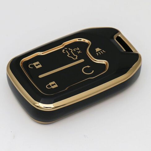 For GMC Key fob Cover for 2023-2019 Chevy Silverado GMC Sierra 1500 2500HD 3500HD 5 buttons TPU Key Fob Case Shell-White in Saudi Arabia