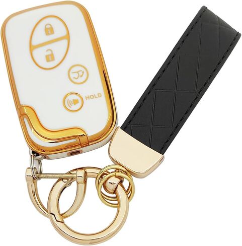 TPU Protective Key Fob Cover Compatible with Lexus ES350 GS300 GS350 GS430 GS450h ISC IS250 IS350 LS460 LS600h CT200h LX570 RX350 Key Fob HYQ14AAB HYQ14AEM HYQ14ACX (Black) in Saudi Arabia