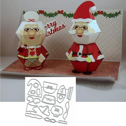 عيد ميلاد سعيد سانتا المنبثقة بيتي الكرة المعدنية يموت التخفيضات، عيد ميلاد سعيد Snata قطع يموت قطع الإستنسل DIY سكرابوكينغ الزخرفية النقش ورقة سكرابوكينغ بطاقة صنع in Kuwait