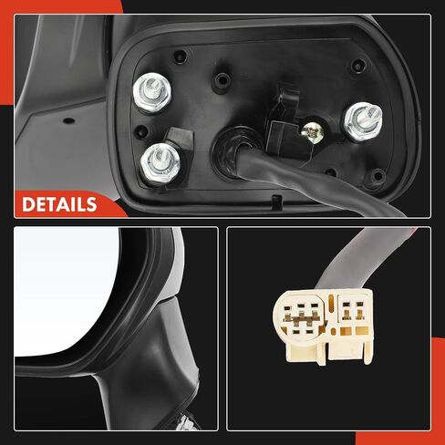 مرآة باب كهربائية جانبية للسائق من A-Premium - متوافقة مع Toyota Corolla 2019 2020 2021 2022 - مرآة رؤية خلفية خارجية قابلة للطي يدويًا ساخنة مع إشارة الانعطاف والكشف عن النقاط العمياء in Saudi Arabia